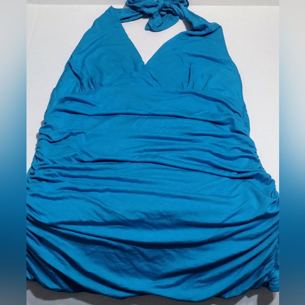 PattyBoutik Teal Halter Dress